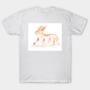 easter bunny, easter, rabbits, holiday, eggs, animal, illustration, watercolor T-Shirt